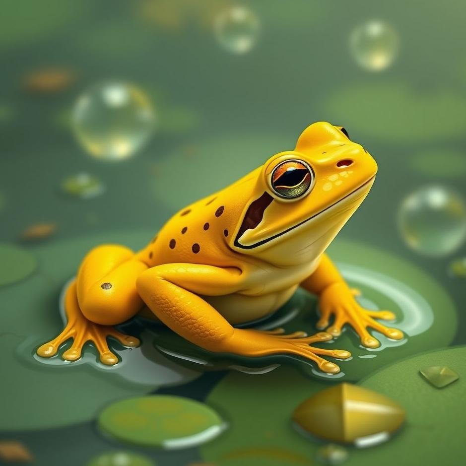 Dream : Yellow frog in a dream