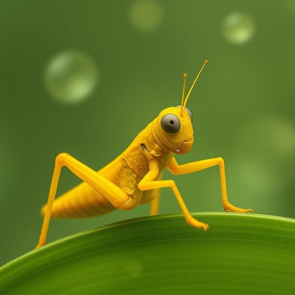 Dream : Yellow grasshopper in a dream
