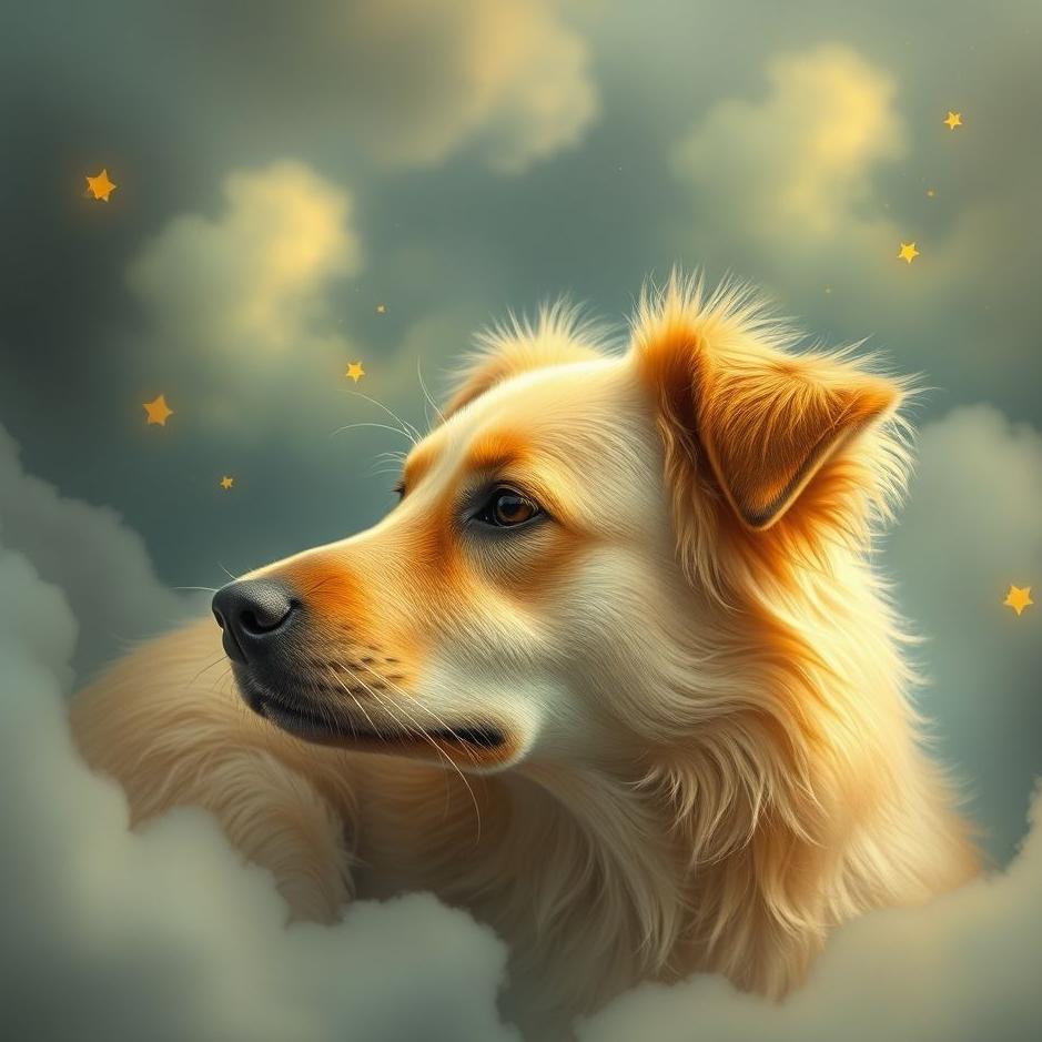 Dream : Yellow-haired dog in a dream