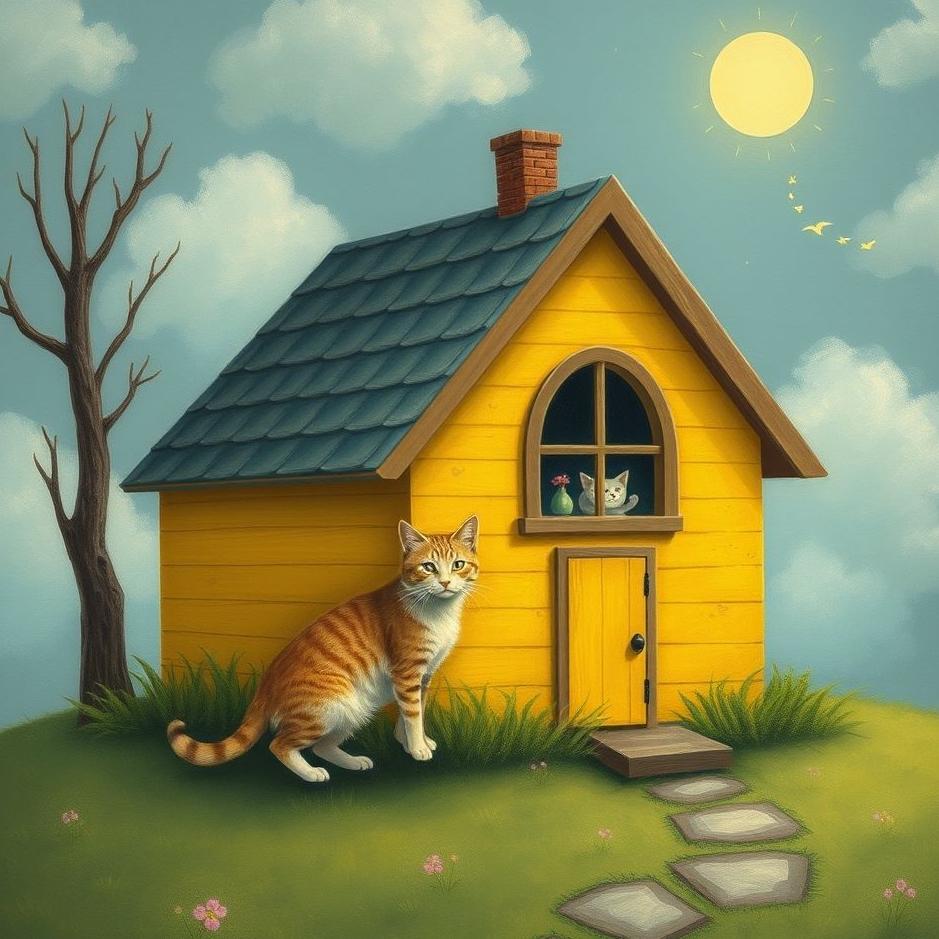 Dream : Yellow house cat in a dream