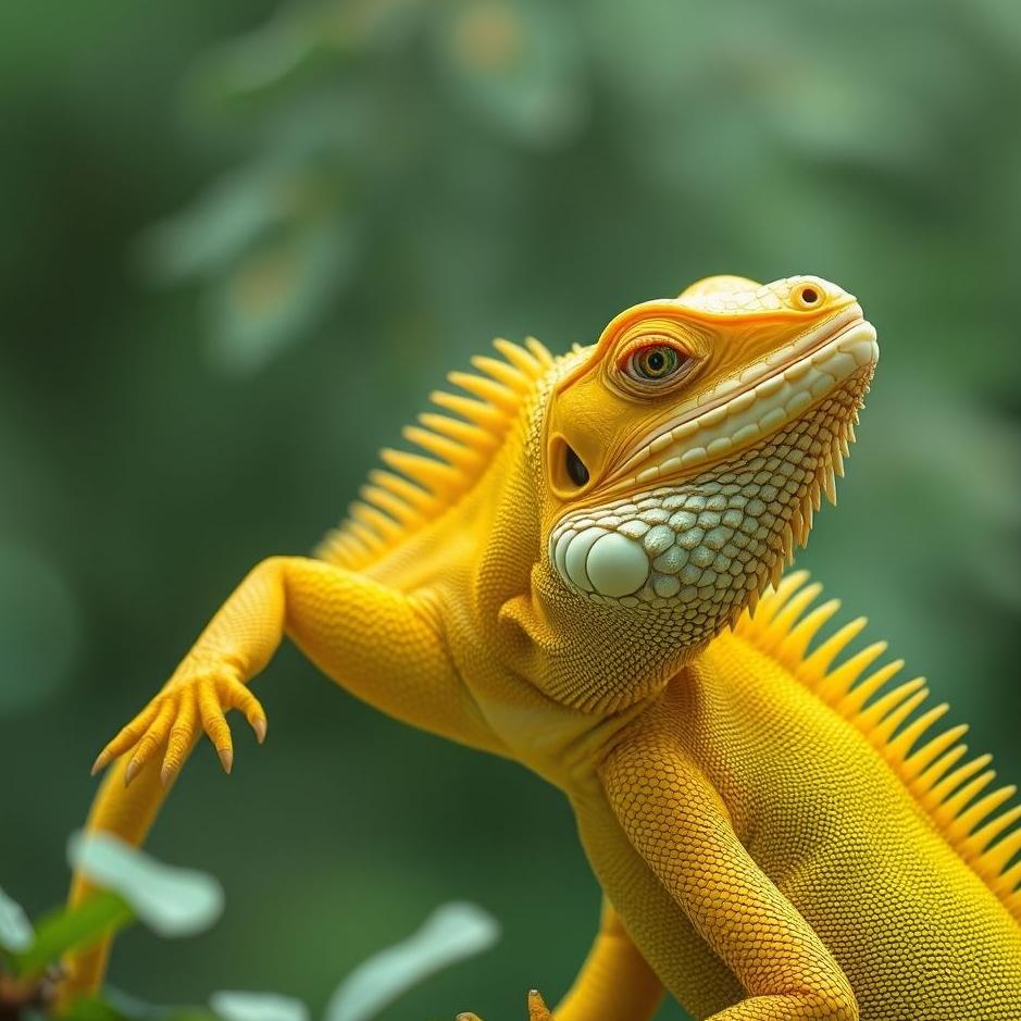 Dream : Yellow iguana in a dream
