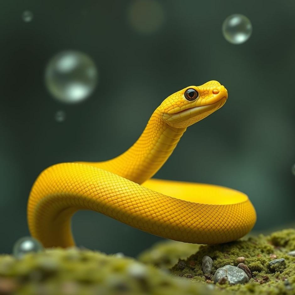 Dream : Yellow jumping snake in a dream