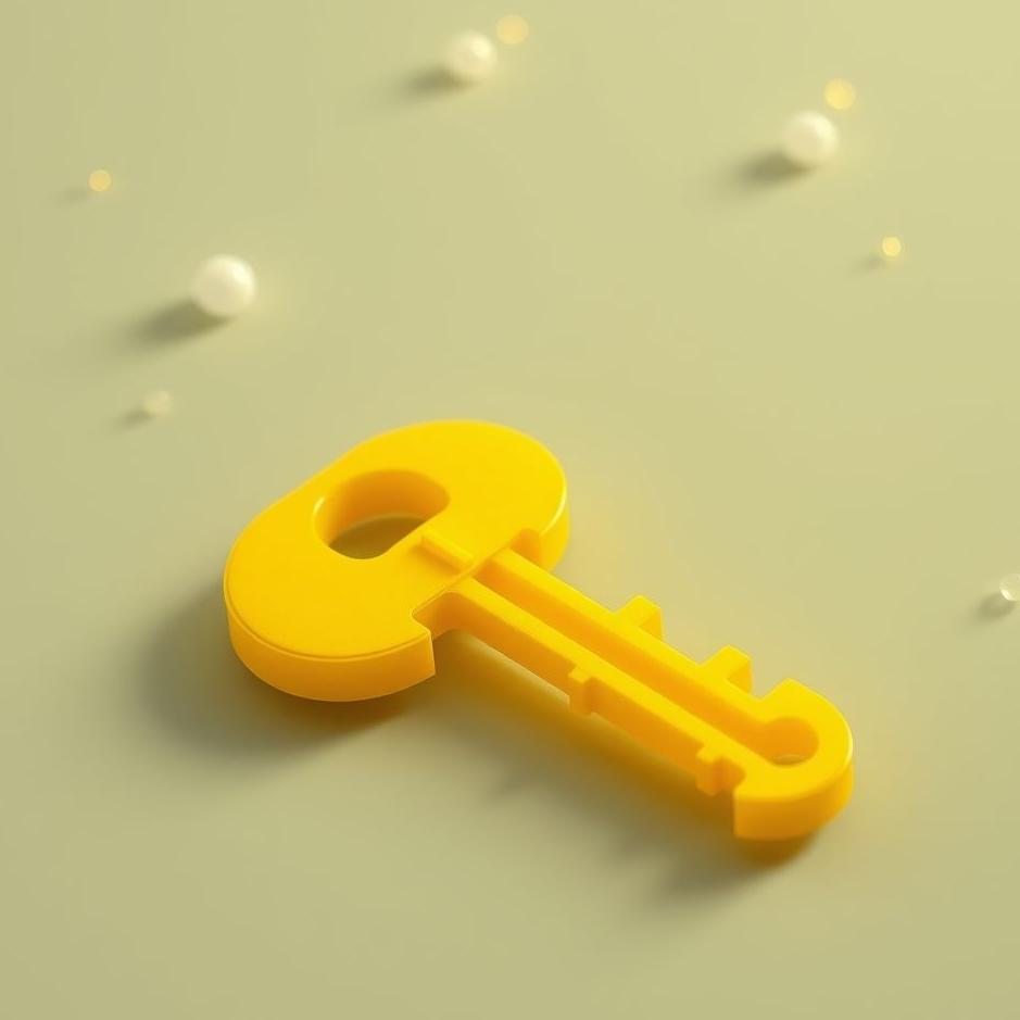 Dream : Yellow key in a dream