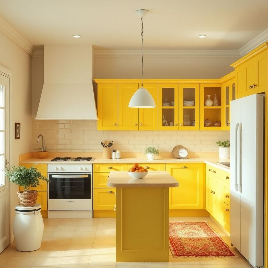 Dream : Yellow kitchen in a dream