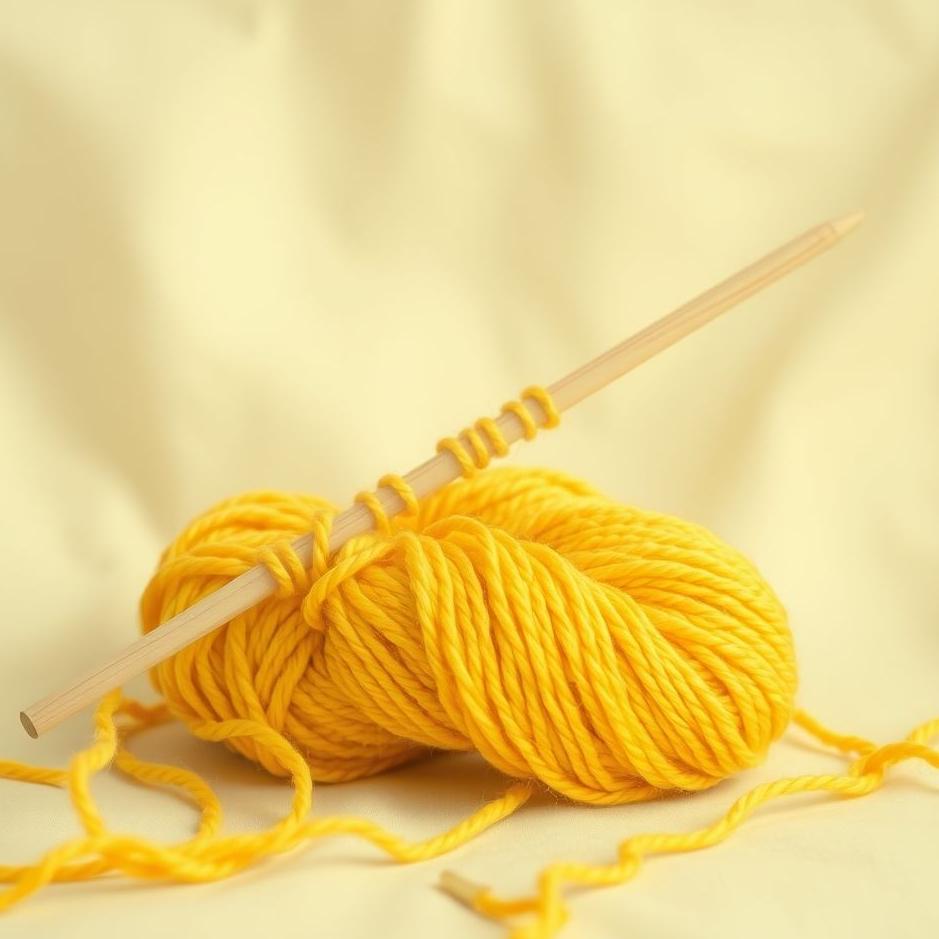 Dream : Yellow knitting yarn in a dream