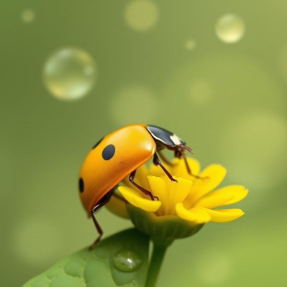 Dream : Yellow ladybug in a dream