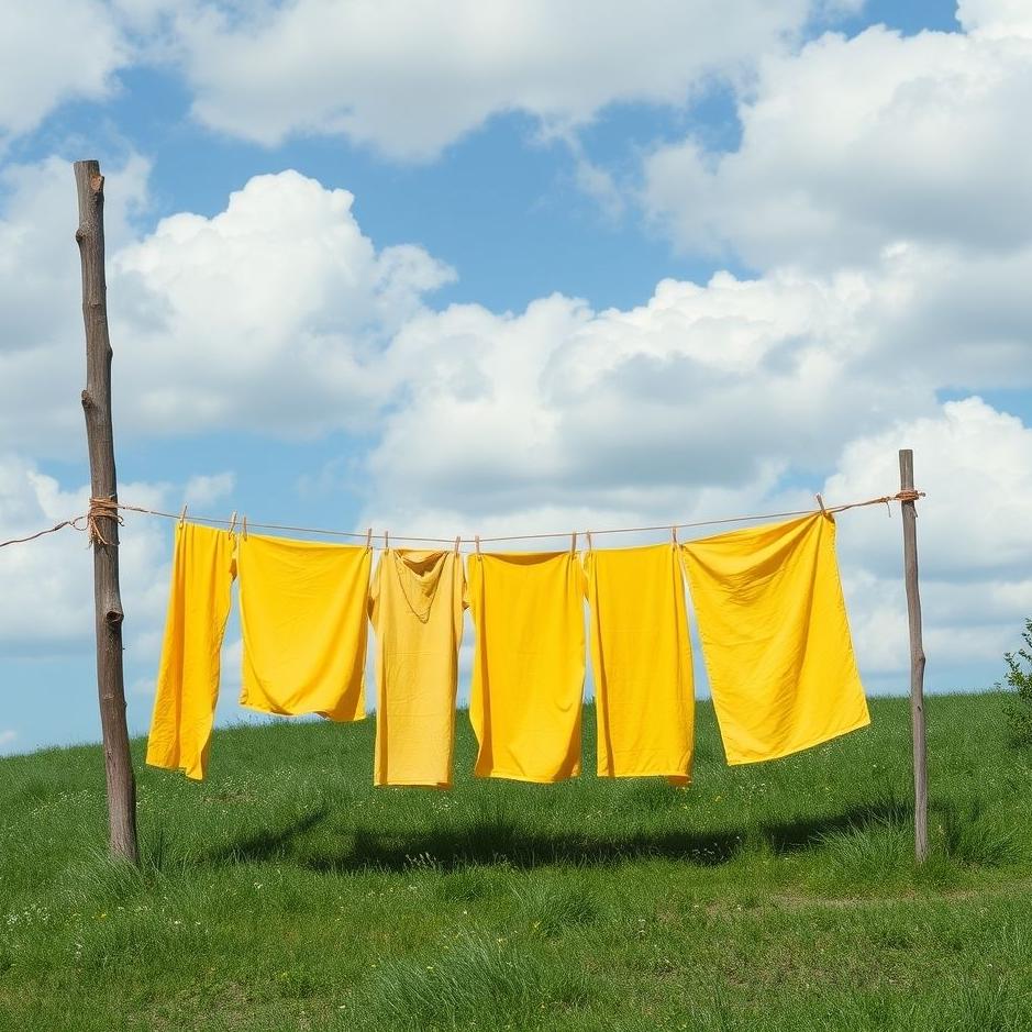 Dream : Yellow laundry in a dream