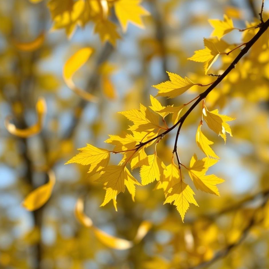 Dream : Yellow leaves falling in a dream