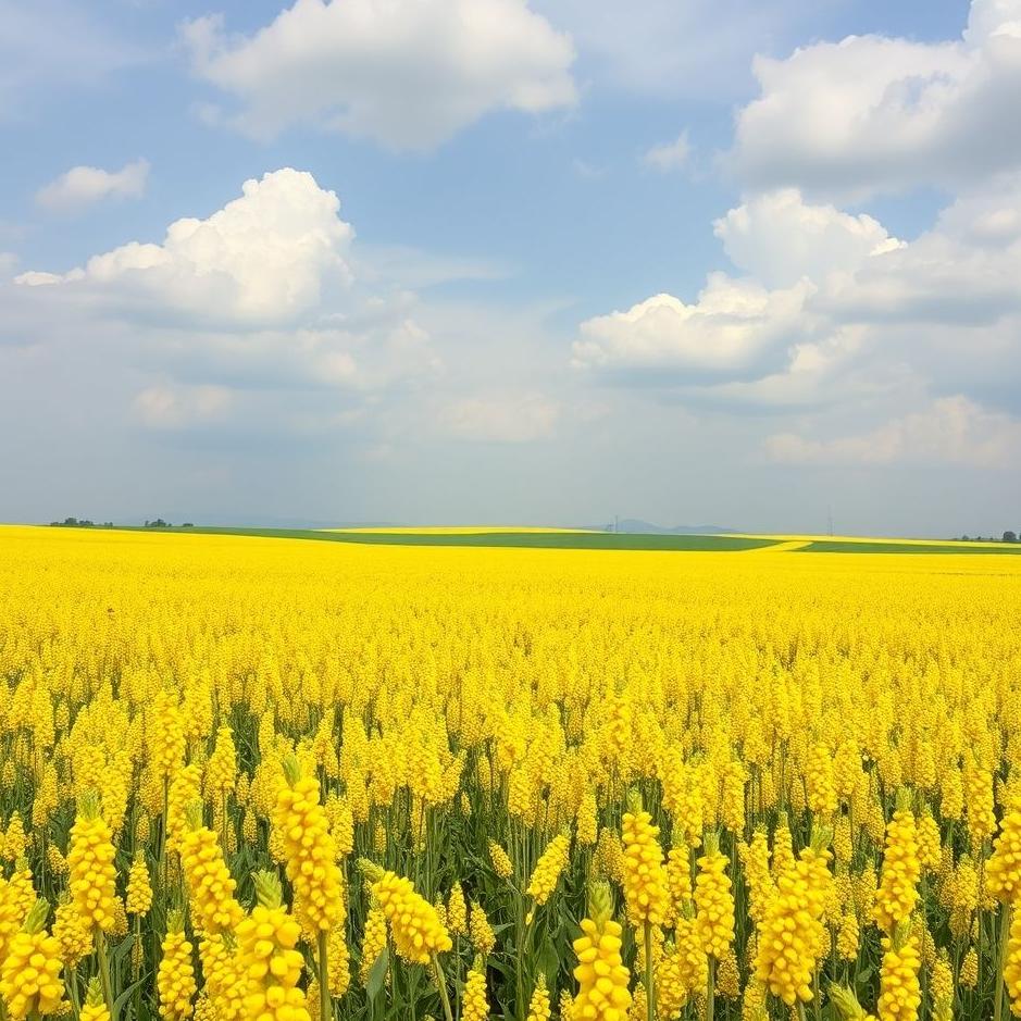 Dream : Yellow lentil field in a dream