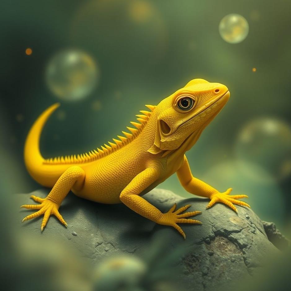 Dream : Yellow lizard in a dream