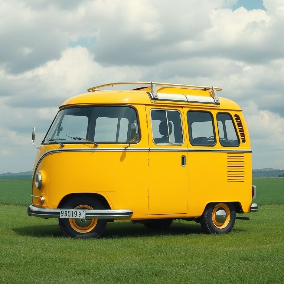 Dream : Yellow minibus in a dream