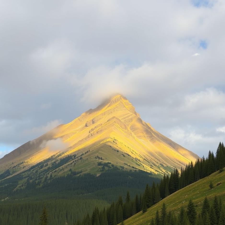 Dream : Yellow mountain in a dream