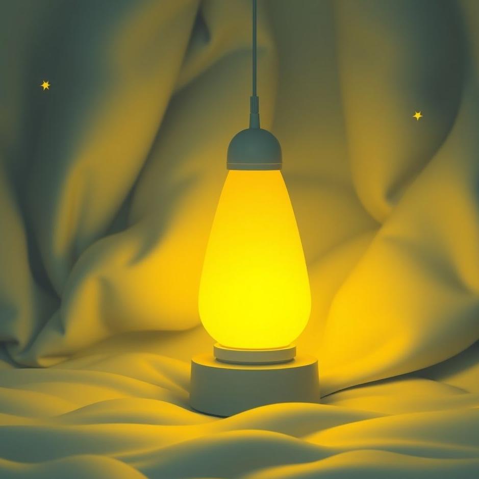 Dream : Yellow night lamp in a dream