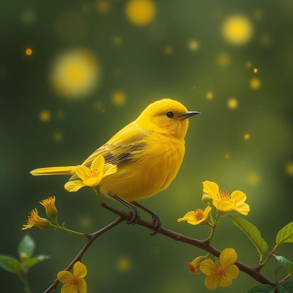 Dream : Yellow nightingale in a dream