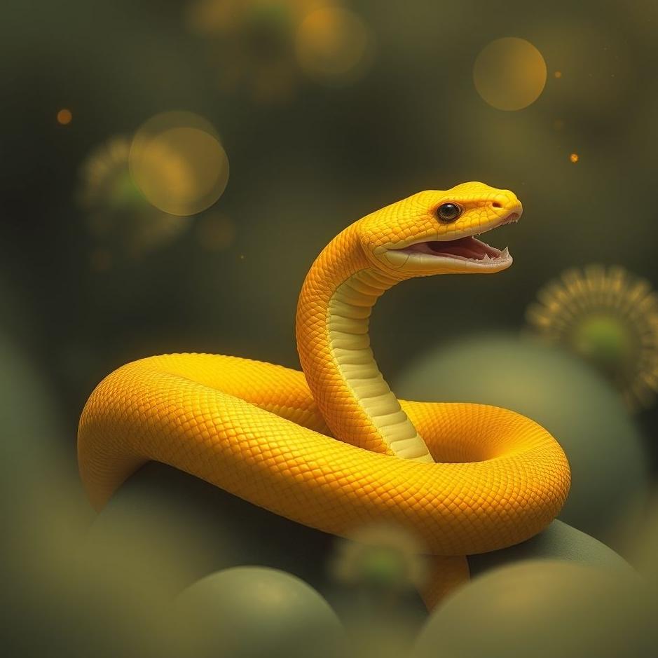 Dream : Yellow orange snake in a dream