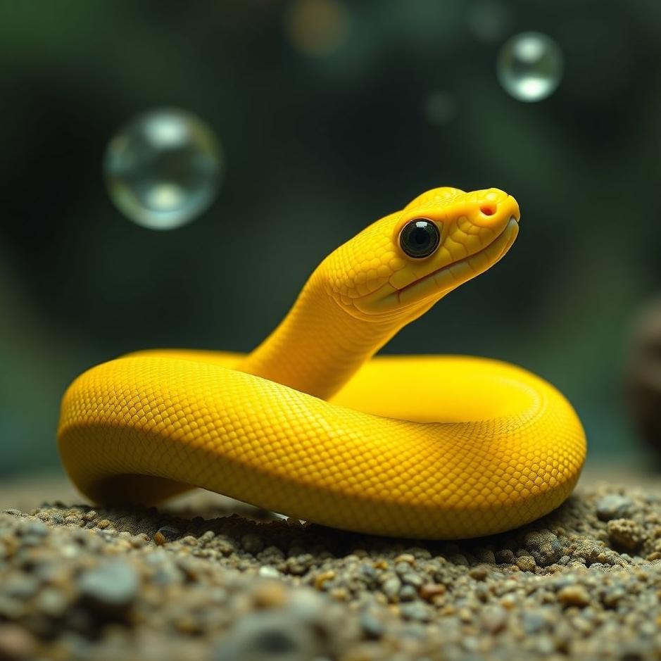 Dream : Yellow pet snake in a dream