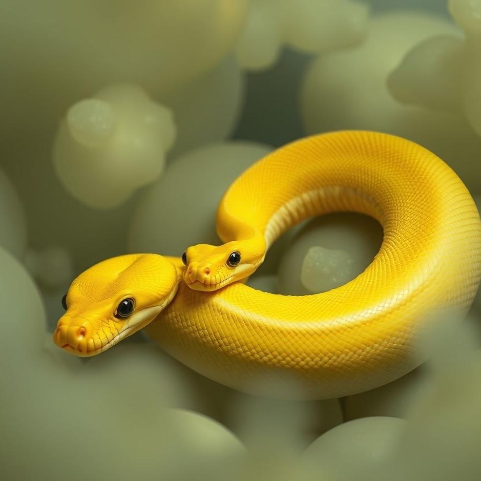 Dream : Yellow python snake in a dream