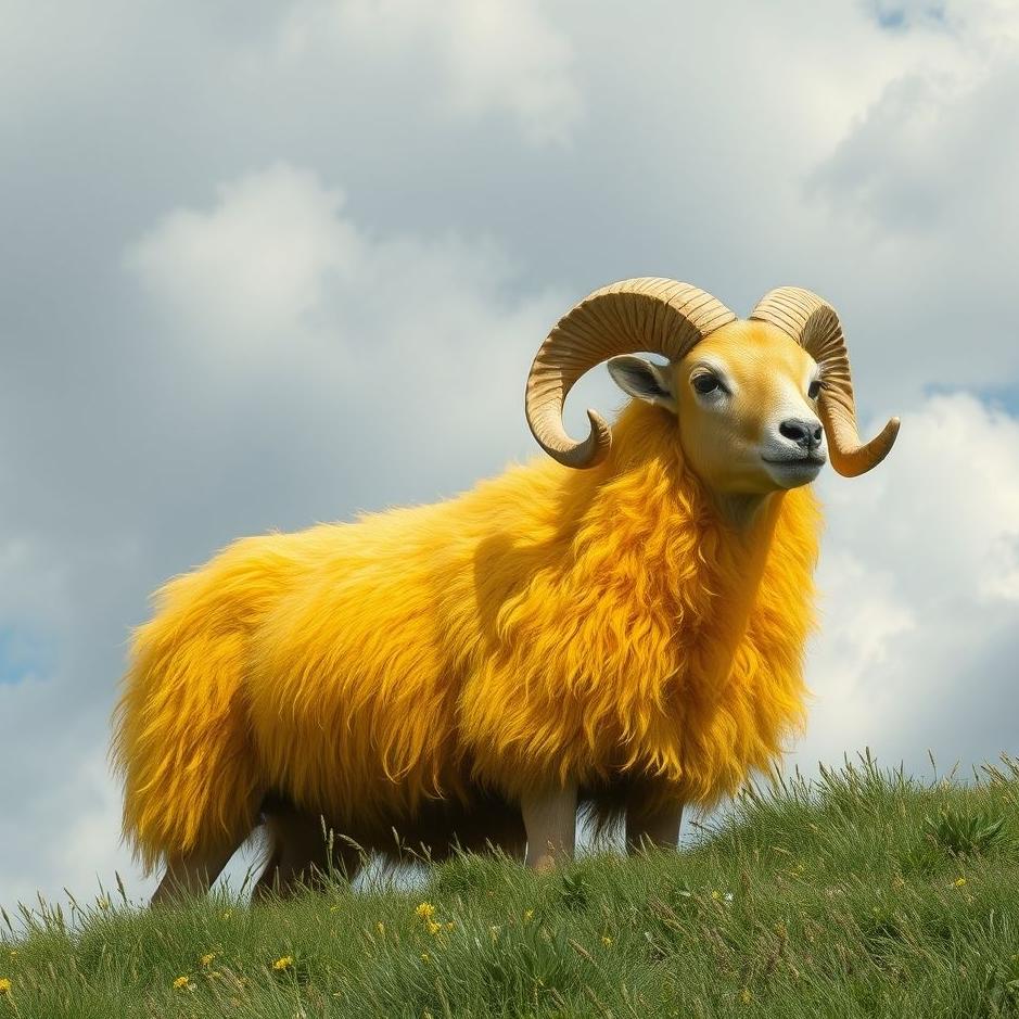 Dream : Yellow ram in a dream