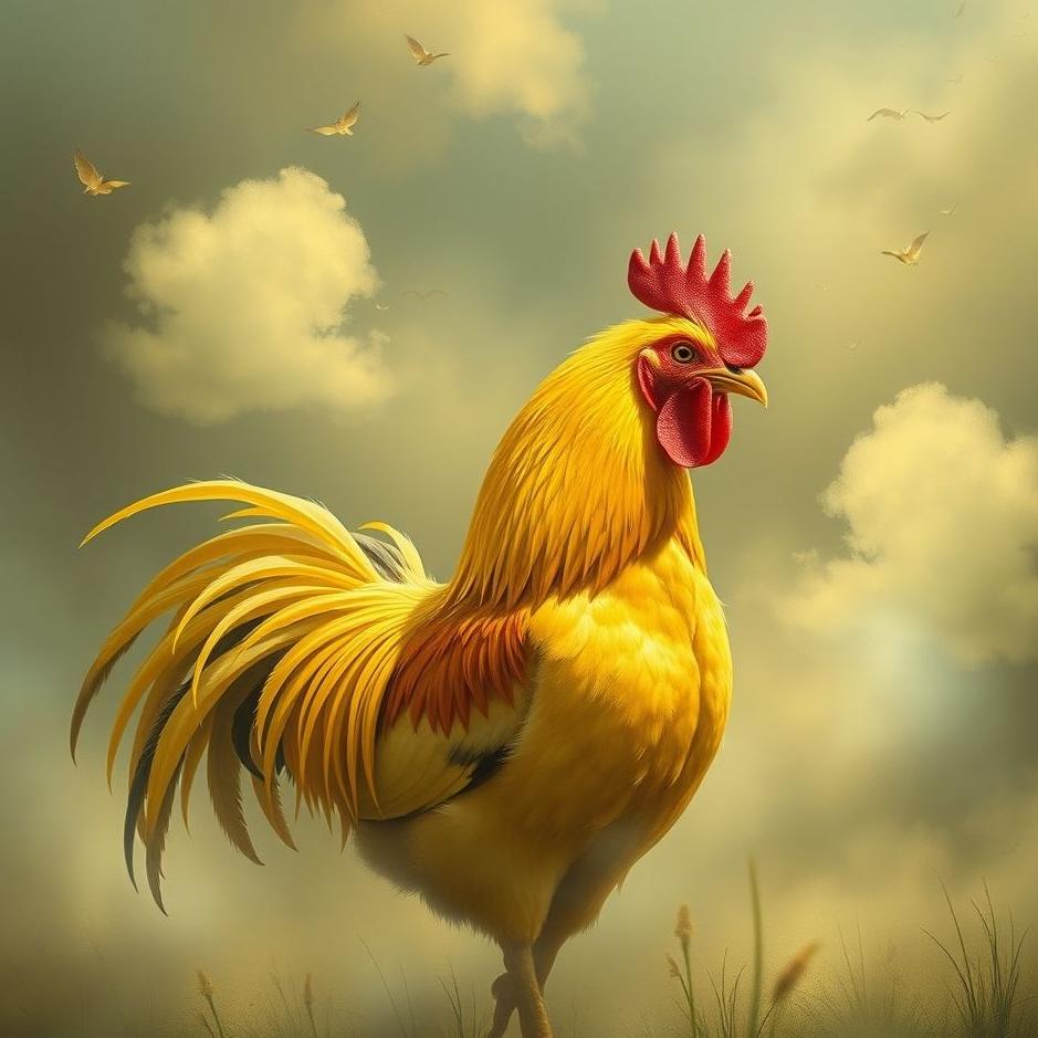 Dream : Yellow rooster in a dream
