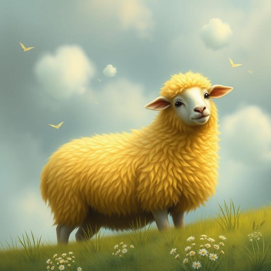 Dream : Yellow sheep in a dream