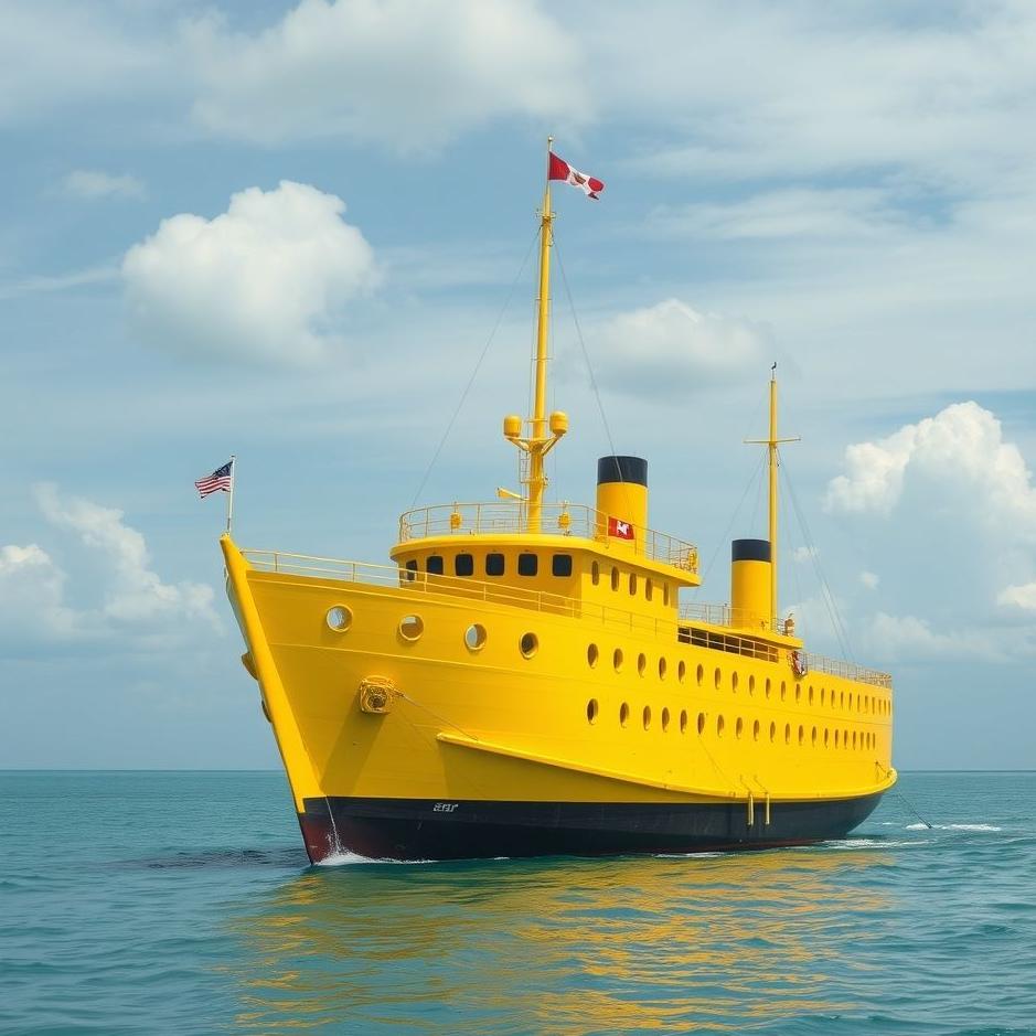 Dream : Yellow ship in a dream