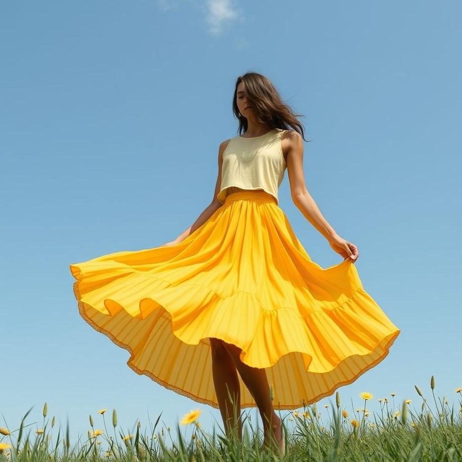Dream : Yellow skirt sewn in a dream