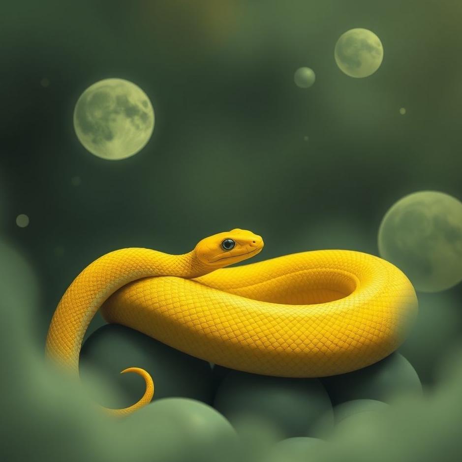 Dream : Yellow snake and its offspring in a dream