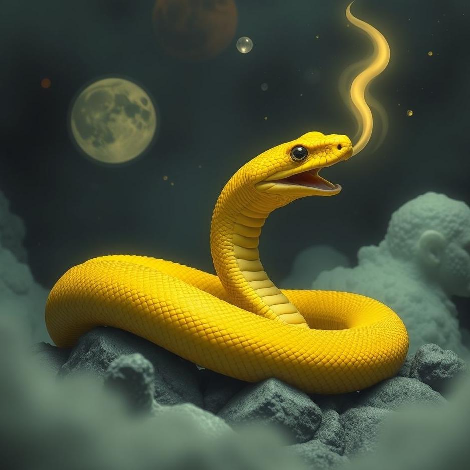 Dream : Yellow snake being stoned in a dream