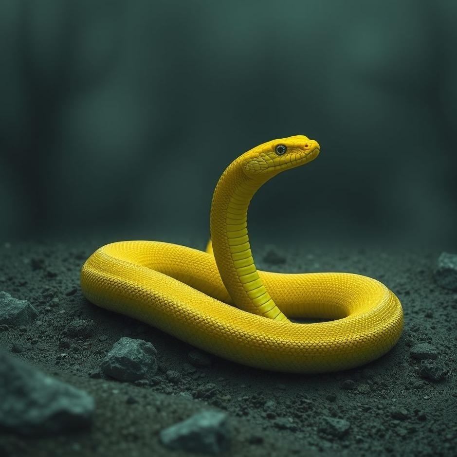 Dream : Yellow snake in a grave in a dream