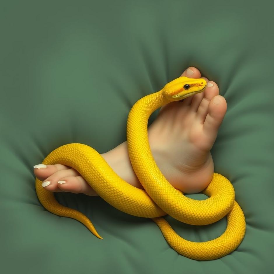 Dream : Yellow snake wrapping around your feet in a dream