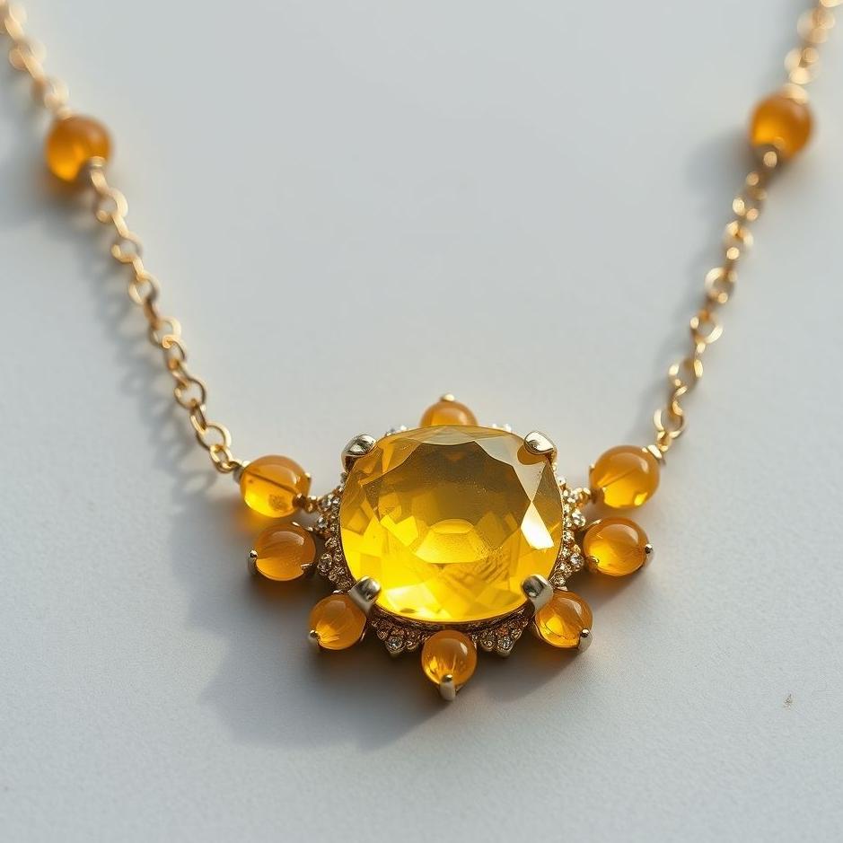 Dream : Yellow stone necklace in a dream