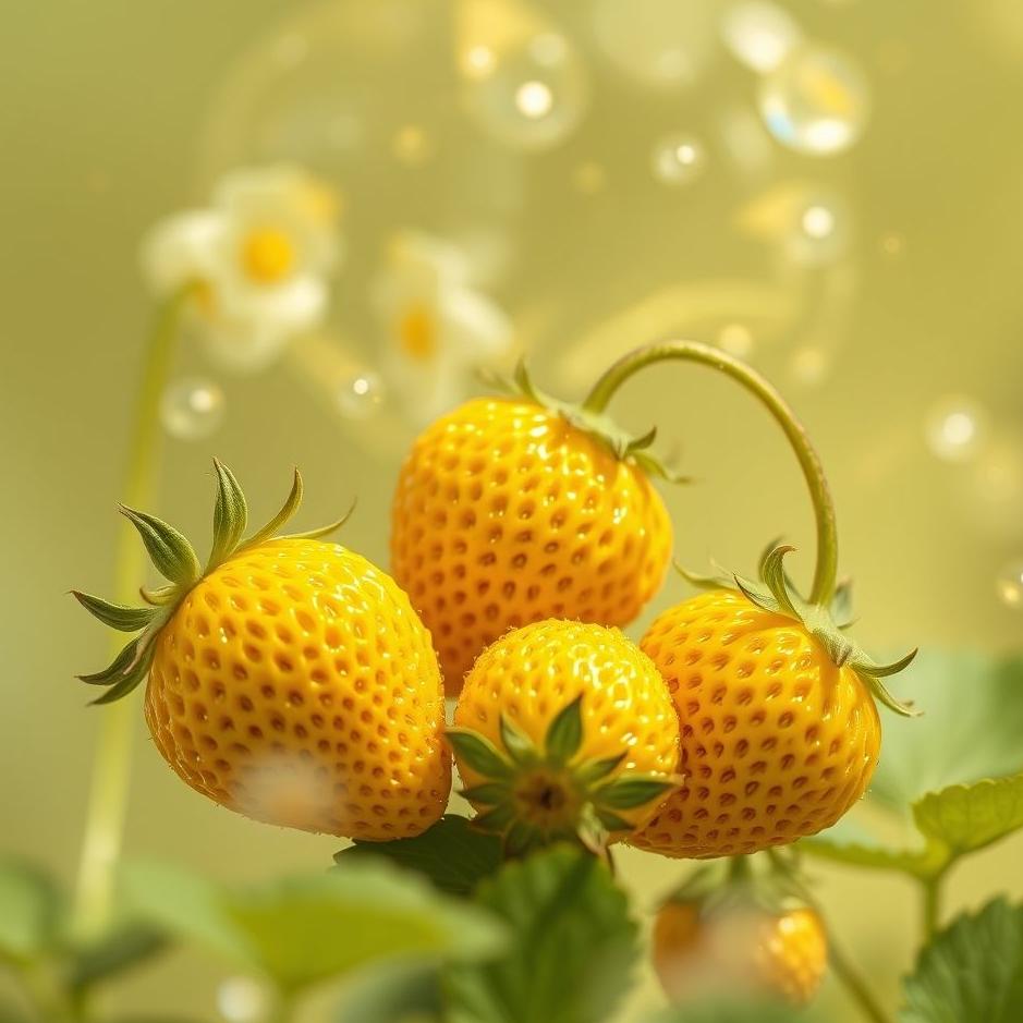 Dream : Yellow strawberries in a dream
