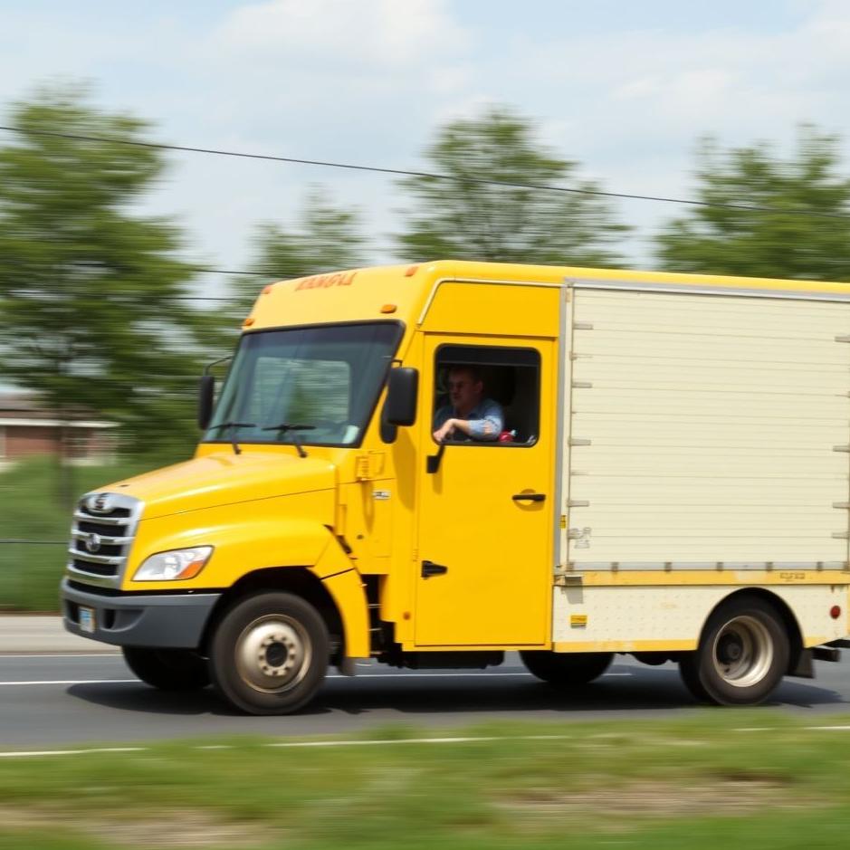 Dream : Yellow truck driving