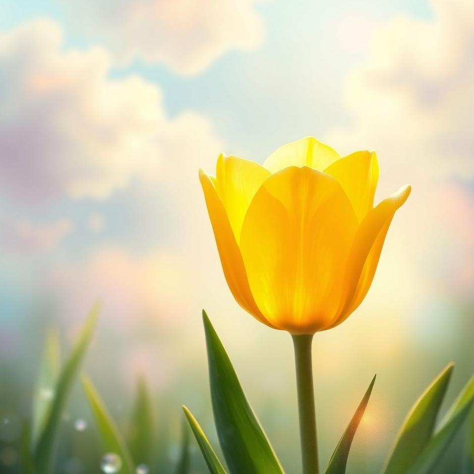 Dream : Yellow tulip in a dream