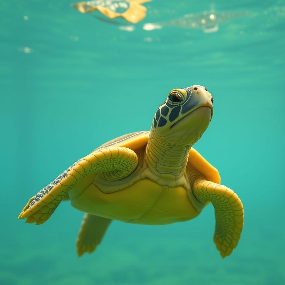 Dream : Yellow turtle in a dream