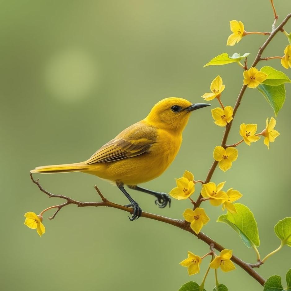 Dream : Yellow vine bird in a dream