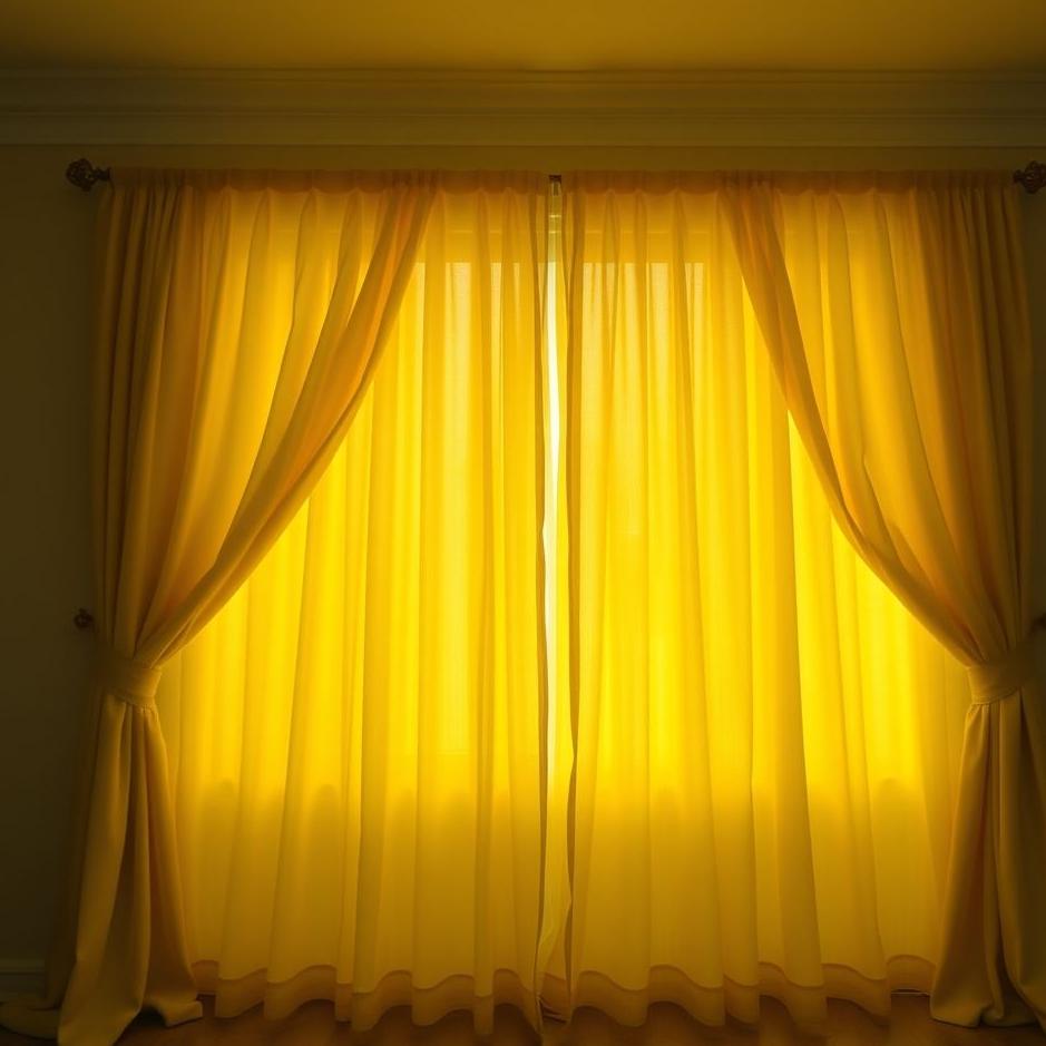 Dream : Yellowed curtains in a dream