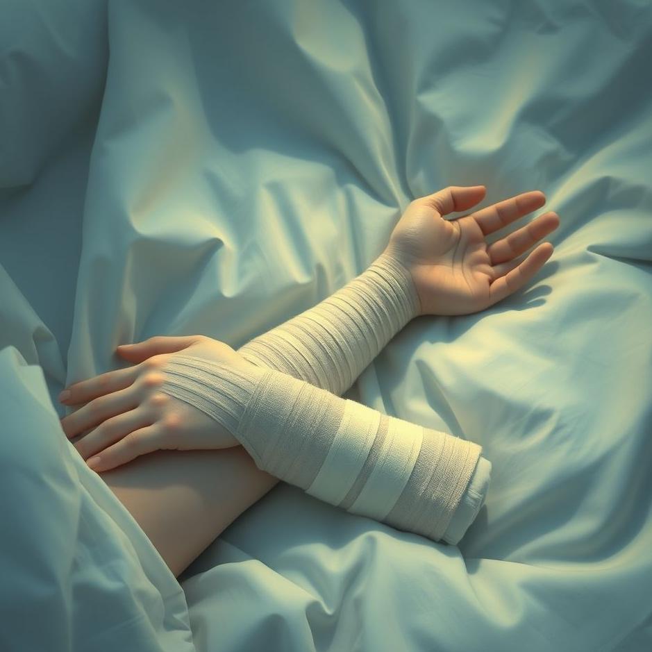 Dream : Your arm and leg bandaged in a dream
