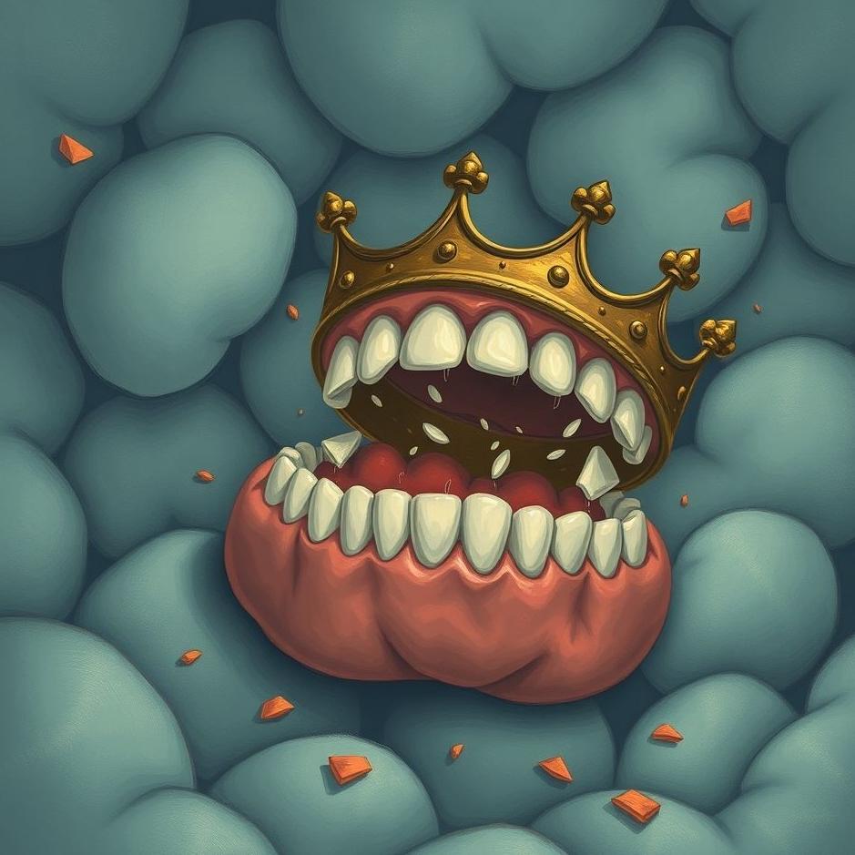 Dream : Your crowned teeth falling out in a dream