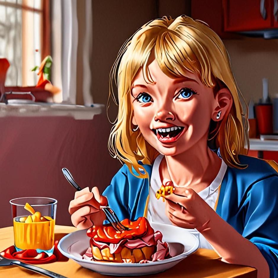 Dream : Your daughter eating pork in your dream