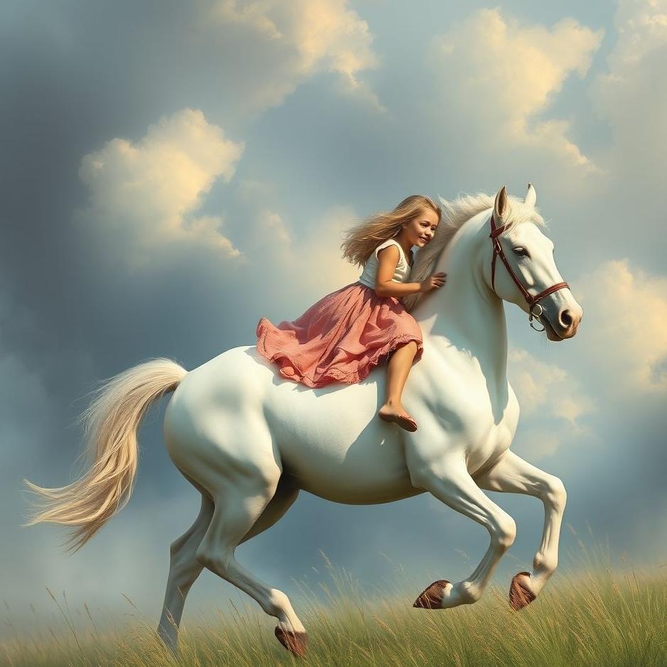 Dream : Your daughter riding a white horse in your dream