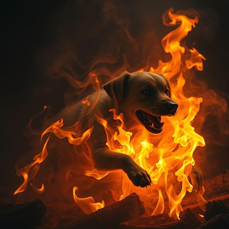 Dream : Your dog burning in your dream