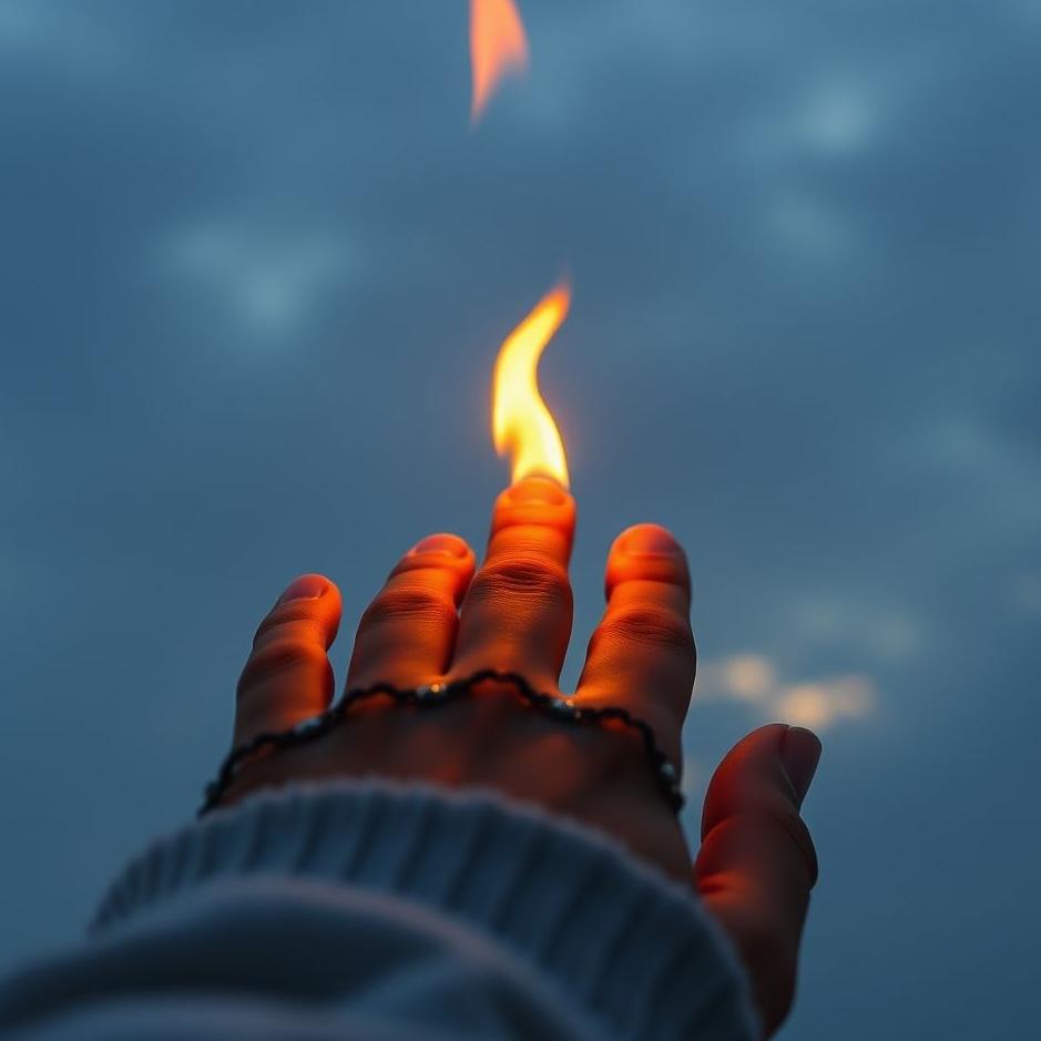 Dream : Your fingers burning in a dream