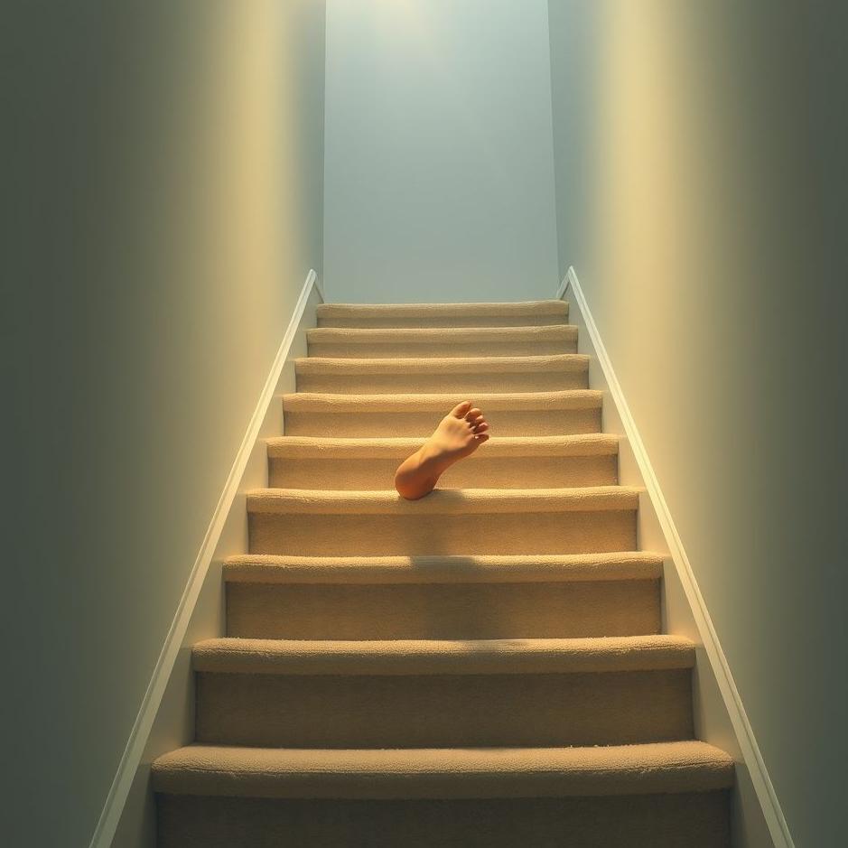 Dream : Your foot slipping down the stairs in a dream