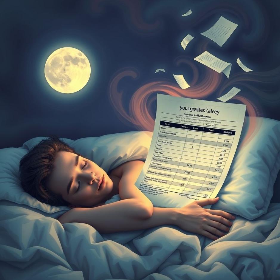 Dream : Your grades fall in your dream