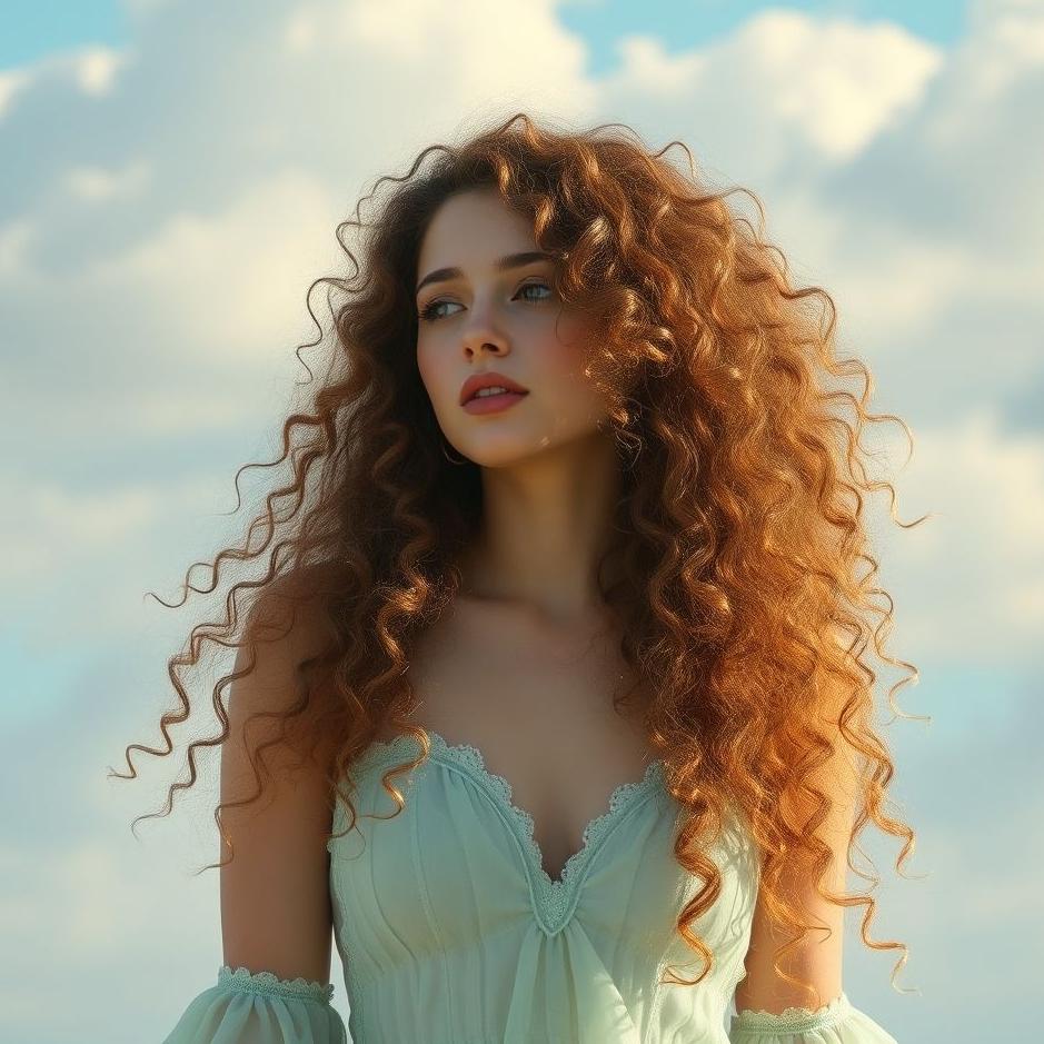 Dream : Your hair curly and long in a dream