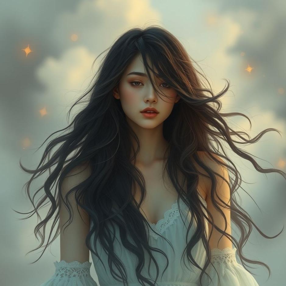 Dream : Your hair long and dark in a dream