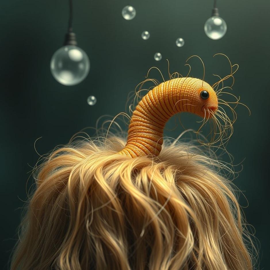Dream : Your hair wormed in a dream