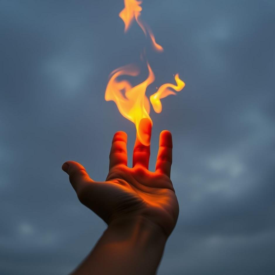 Dream : Your hand in the fire in the dream