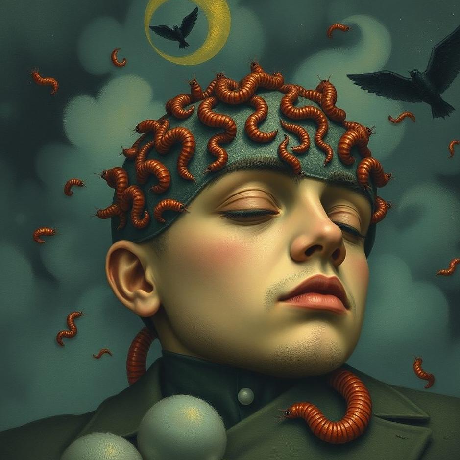 Dream : Your head covered with worms in your dream